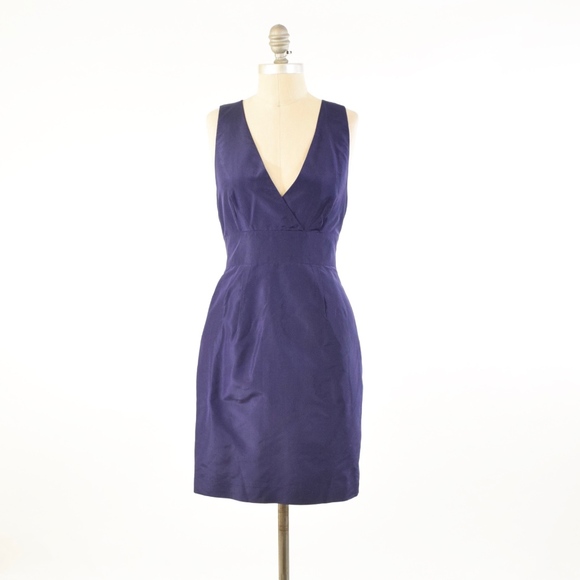 J. Crew | Dresses | Jcrew Crisp Silk Duipioni Crossback Sheath Dress ...